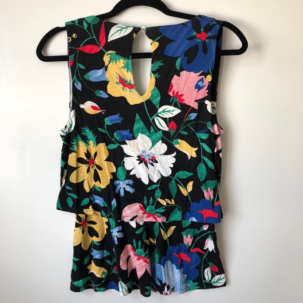 [Deletta] Cold Shoulder Floral Top - Picture 4 of 5